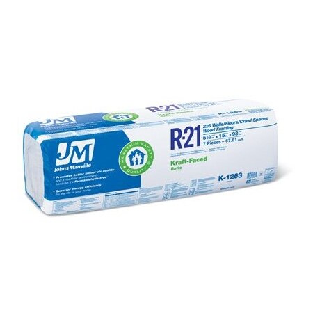 Johns Manville Intl R21 15x93 Faced Batt K1263